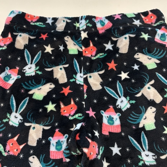 Women’s Joyspun Pajama Pants Black Whimsical Design Fuzzy Drawstring Waist S - Picture 13 of 13